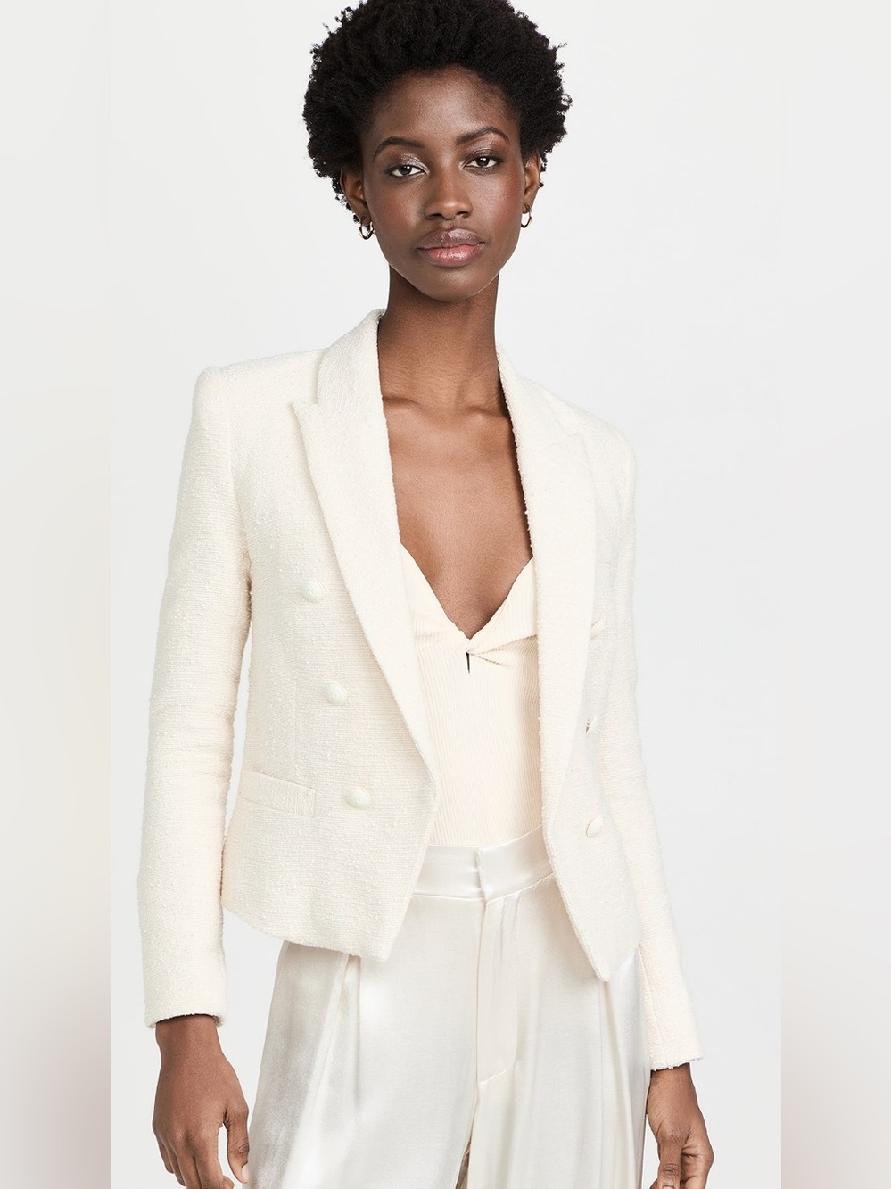 L'AGENCE Brooke Double Breasted Crop Blazer, 0 2 4 6